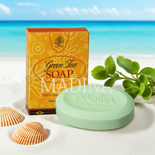 Madina Green Tea Soap with Vitamin E - 100% Vegetable Based - Powerful Anti Oxidant