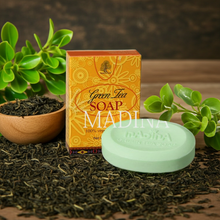 Madina Green Tea Soap with Vitamin E - 100% Vegetable Based - Powerful Anti Oxidant
